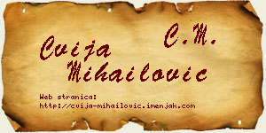 Cvija Mihailović vizit kartica